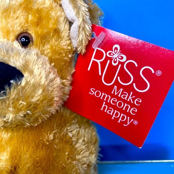 RUSS BERRIE NWT LUVVIES PUPPY SUPER SOFT BEANIE PLUSH MAKE SOMEONE HAPPY 2019 - Picture 8 of 11